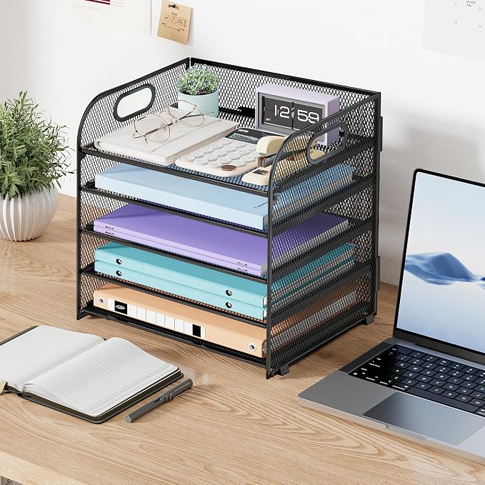 Cawukege 2 Pack 5 Tier Paper Organizer, Letter Tray - Image 7