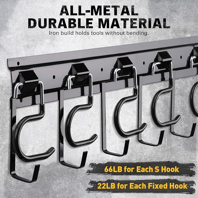 ELEAD 68'' All Metal Adjustable Garden Tool Organizer: Garage Tool Organizer - Image 3