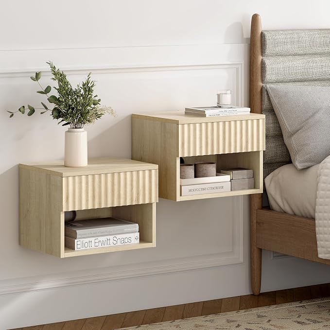 EYYTHUNG Floating Nightstand Set of 2 by EYYTHUNG
