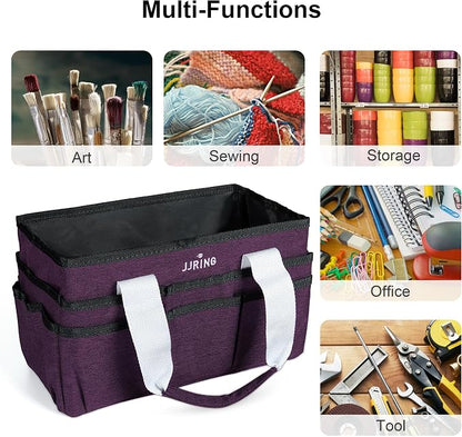 JJRING Craft Organizer Tote Bag, Art Storage Caddy - Image 5