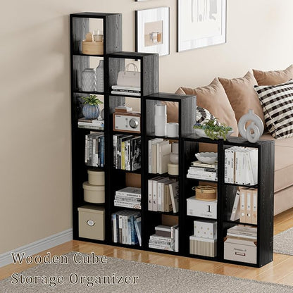 Cube Storage Organizer Bookcase, 3 Tier Decorative 11 inch Open Back Cubical - Image 5