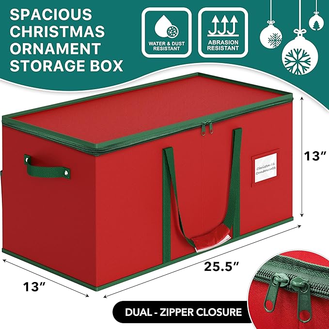Simple Houseware 128 Christmas Ornament Storage Box - Image 2