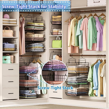 6-Tier Extended Depth Hanging Closet Organizers and Storage - Image 8