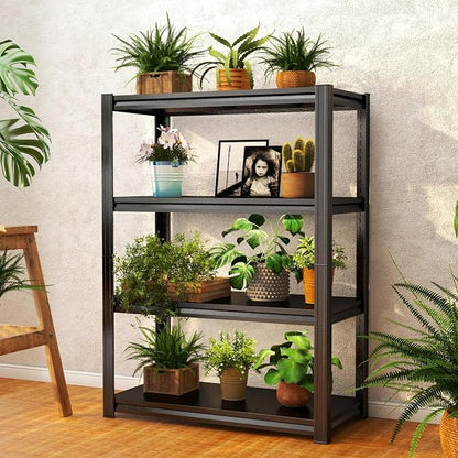 4-Tier Storage Shelves, Garage Metal Shelving Unit, Adjustable, Double-Layer - Image 2