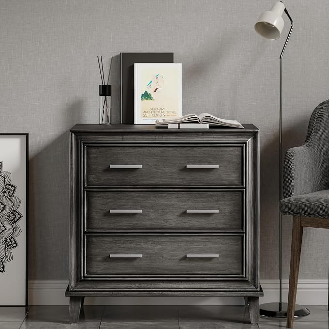 COZAYH Modern 3 Drawer Nightstand, Wood Dresser by COZAYH