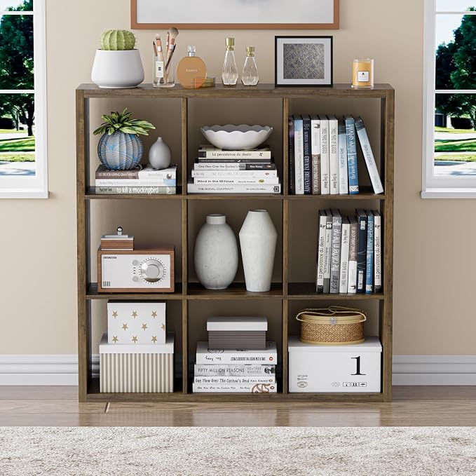Cube Storage Organizer Bookcase, Decorative 11 inch Open Back Cubical Shelf - Image 2
