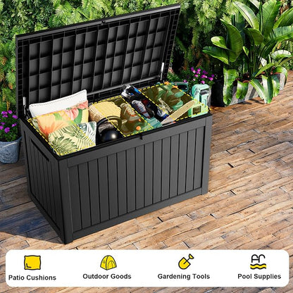 280 Gallon Outdoor Storage Box, Large Resin Deck Box - Image 7