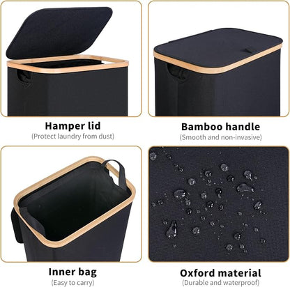 iEGrow 75L Slim Laundry Hamper, Narrow Laundry Basket - Image 4