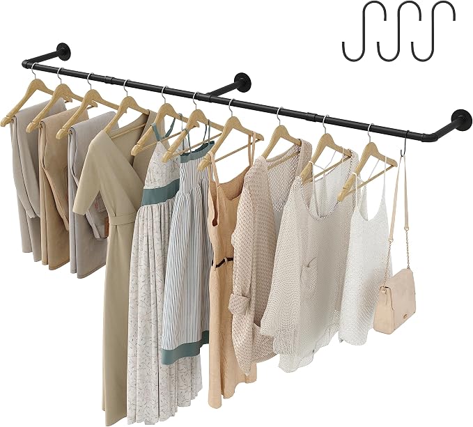 Industrial Pipe Clothes Rack by Crehomfy