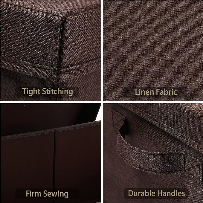 HOONEX Linen Foldable Storage Bins - Image 5