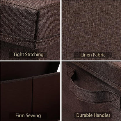 HOONEX Linen Foldable Storage Bins - Image 5