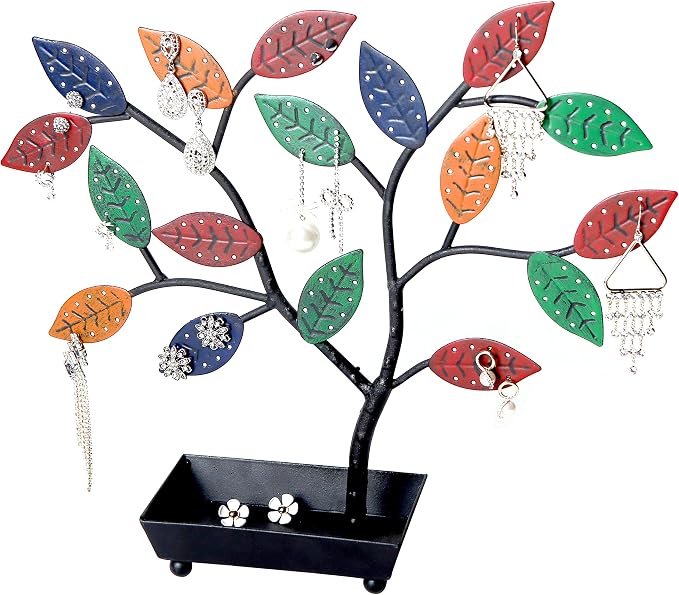 MyGift Jewelry Tree w/Bird Nest 48 pair Earrings Holder, Bracelets/Necklace - Image 4