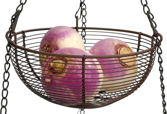Woven Wire Hanging Basket - Image 4