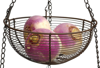 Woven Wire Hanging Basket - Image 4