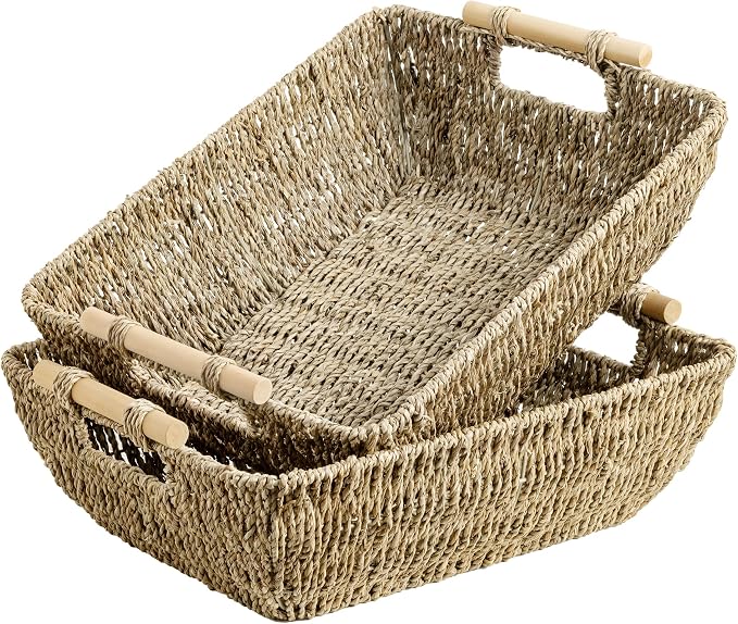 StorageWorks Hand-Woven Jumbo Storage Baskets by StorageWorks
