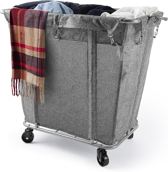 PLKOW Laundry Cart with Wheels 320L Large Rolling Laundry Cart by PLKOW