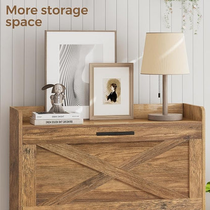 Homleke Farmhouse Shoe Storage Cabinet - Image 7
