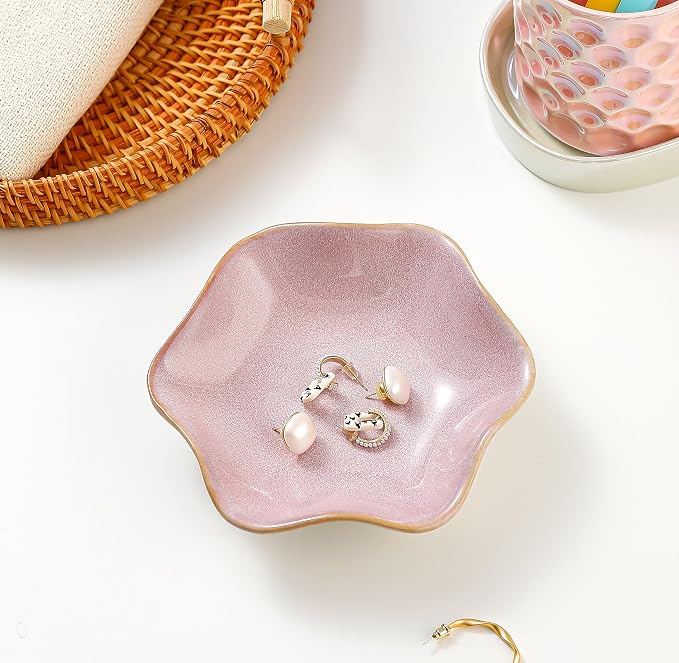 Binoster Ceramic Jewelry Dish, Ring Dish, Trinket Tray, Jewelry Tray, Key Bowl by WELOCMETOBINOSTER