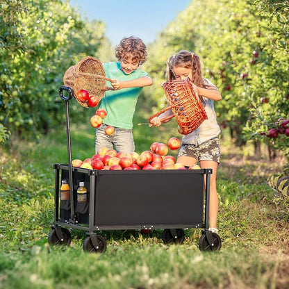 29.3" Collapsible Wagon Cart, 150L Heavy Duty Folding Utility Wagon - Image 9