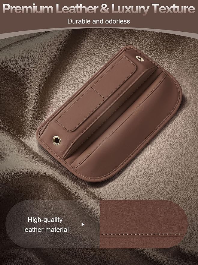 Premium Leather Seat Gap Filler Organizer, Universal Fit Car Accessories - Image 4