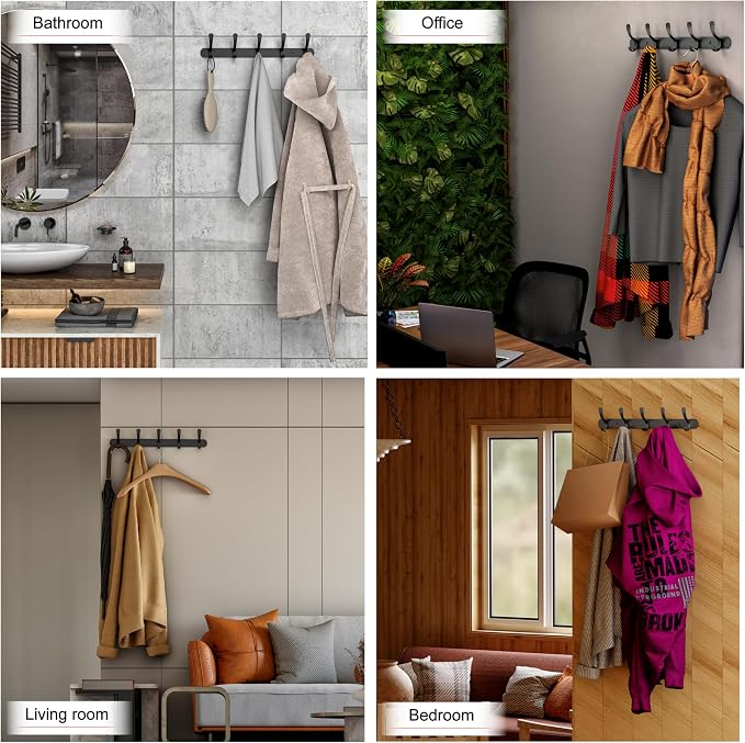 Black Coat Rack Wall Mounted - Image 7