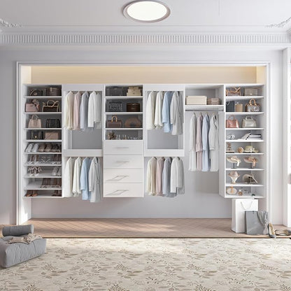 19.5" Wide Tall Hanging Modular Closet System, Wall-Mounted Closet Organizer - Image 7
