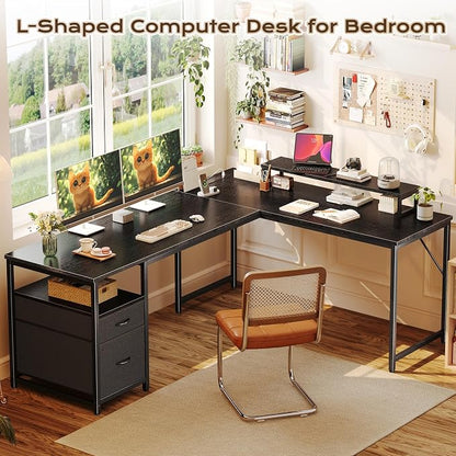 PRAISUN 63 Inch L Shaped Desk - Image 3