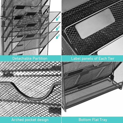 GALASALA Wall File Organizer, 10 Pockets Mesh Hanging File Organizer, Wall - Image 3