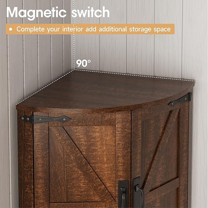 Vabches 64.8" Tall Farmhouse Corner Cabinet - Image 6