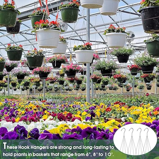 10 Pack 24 Inches Strong Wire Plant Hangers - Image 4