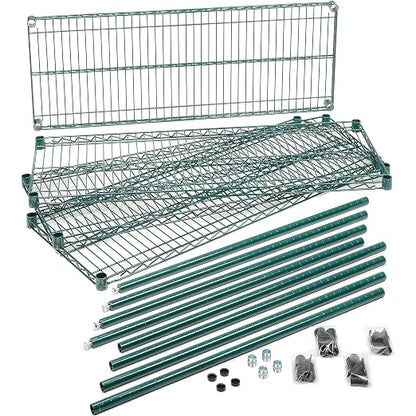 Nexel Economy Wire Shelving Starter Unit, 4 Tier, x 36"L, x 74"H - Image 3