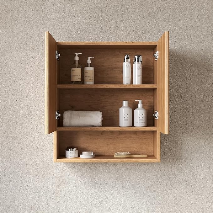 Natural Bathroom Wall Cabinet - Image 2