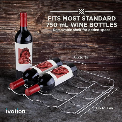 Ivation Premium 8 Bottle Horizontal Thermoelectric Wine Cooler/Chiller Counter - Image 6