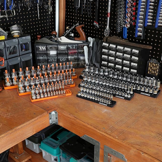 OEMTOOLS 22418 Magnetic Socket Organizer Set, 6-Piece Holder Set Includes 1/4" - Image 6