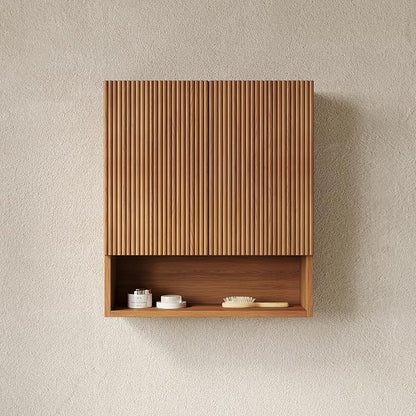 Brown Oak Bathroom Wall Cabinet by USHOWER