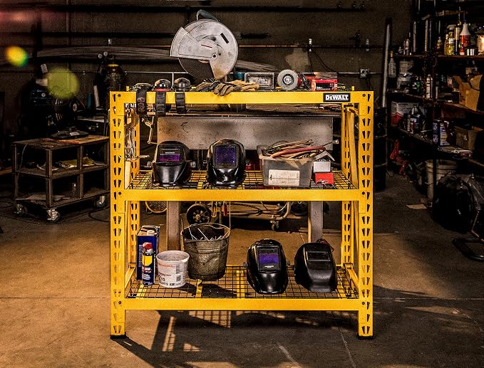 4-FOOT TALL, 3 SHELF STEEL WIRE DECK INDUSTRIAL STORAGE RACK - Image 2