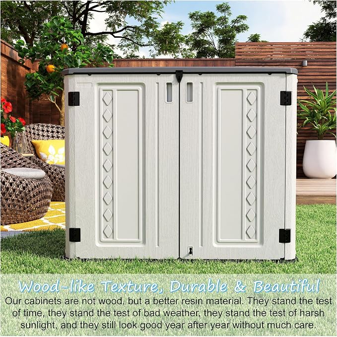 Sheds & Outdoor Storage, 34 Cu.ft Horizontal Storage Sheds Outdoor - Image 3