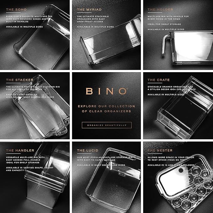 BINO | Stackable Plastic Storage Bins, Large - Image 7