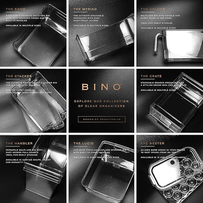 BINO l Plastic Storage Bins l THE HOLDER COLLECTION l 2-Pack, Large Multi-Use - Image 6