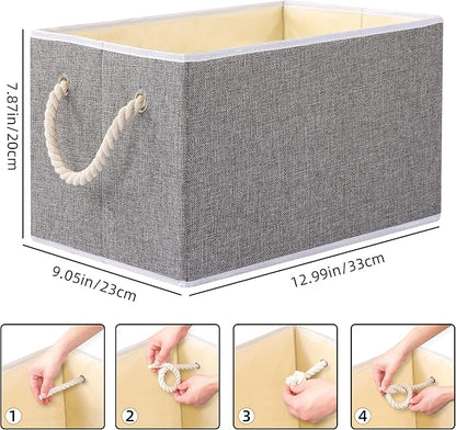 Yawinhe Foldable Storage Basket 5-Pack, Large Fabric Bins - Image 4