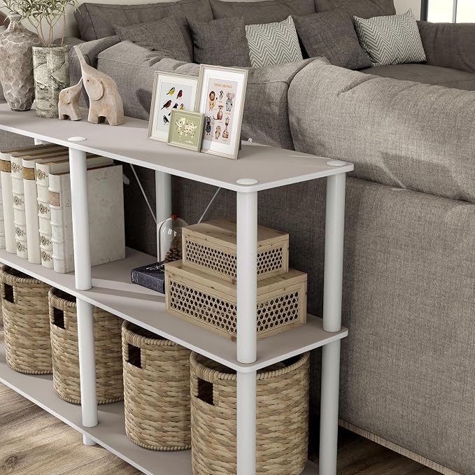 HOMES: INSIDE + OUT Apexa Modern 3-Tier Extra Wide Shelving Units, Collectibles - Image 14