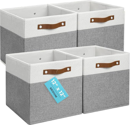 OrganiHaus 12" x 12" x 12" Fabric Cube Storage Bins by OrganiHaus