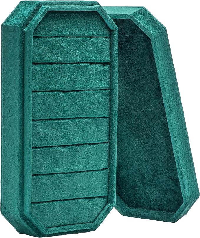 Velvet Ring Organizer Display Tray Jewelry Box Earring Holder Case by COWFEX
