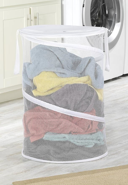 Whitmor 18" Collapsible Laundry Hamper White - Image 2