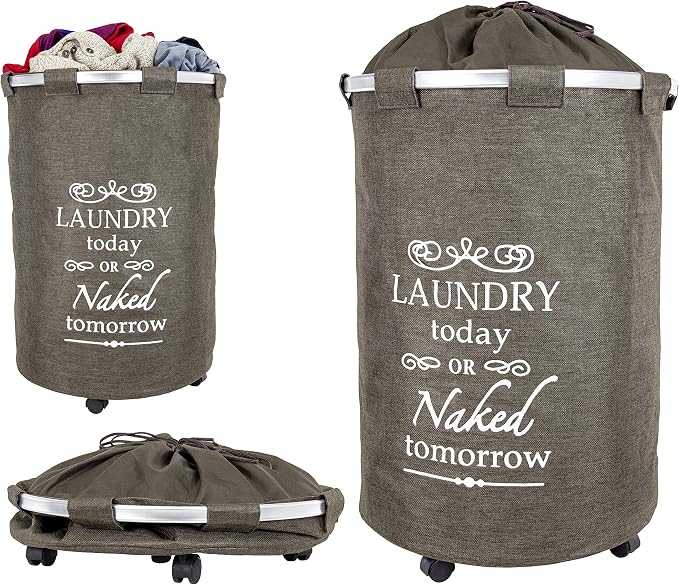 dbest products Bigger Laundry Trolley 360 Rolling Hamper Basket on wheels Bag by dbestproductsInc