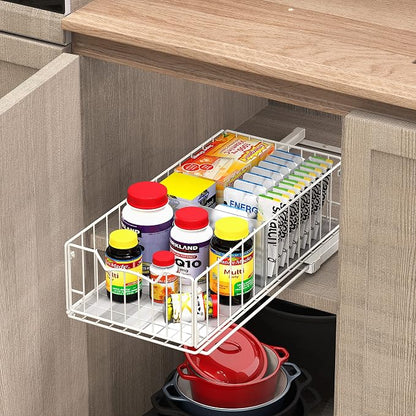 Simple Houseware Pull-Out Cabinet Sliding Basket, 17.2Dx9.7Wx5H, Under Sink or - Image 8