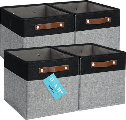 OrganiHaus 11" x 11" x 11" Fabric Cube Storage Bins by OrganiHaus