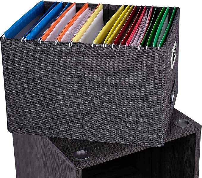 BIRDROCK HOME Rolling File Cabinet – Decorative Storage Shelf w/Removable Bins - Image 10