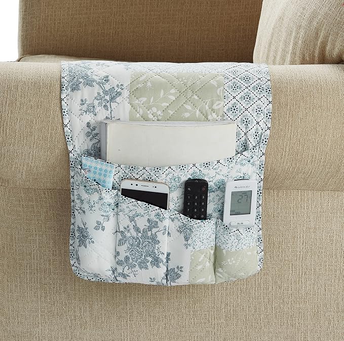 Brilliant Sunshine Multi Blue and Beige Floral Patchwork Couch Armrest 5 by BrilliantSunshine