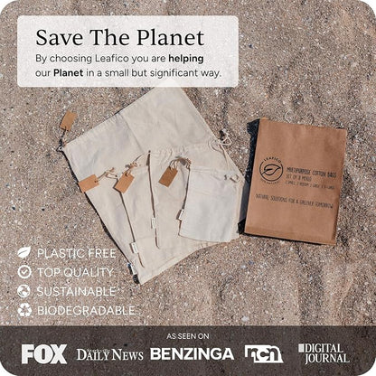 LEAFICO Reusable Cotton Bags - Image 6